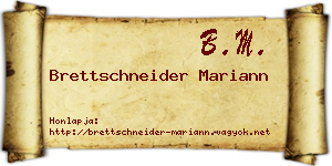 Brettschneider Mariann névjegykártya